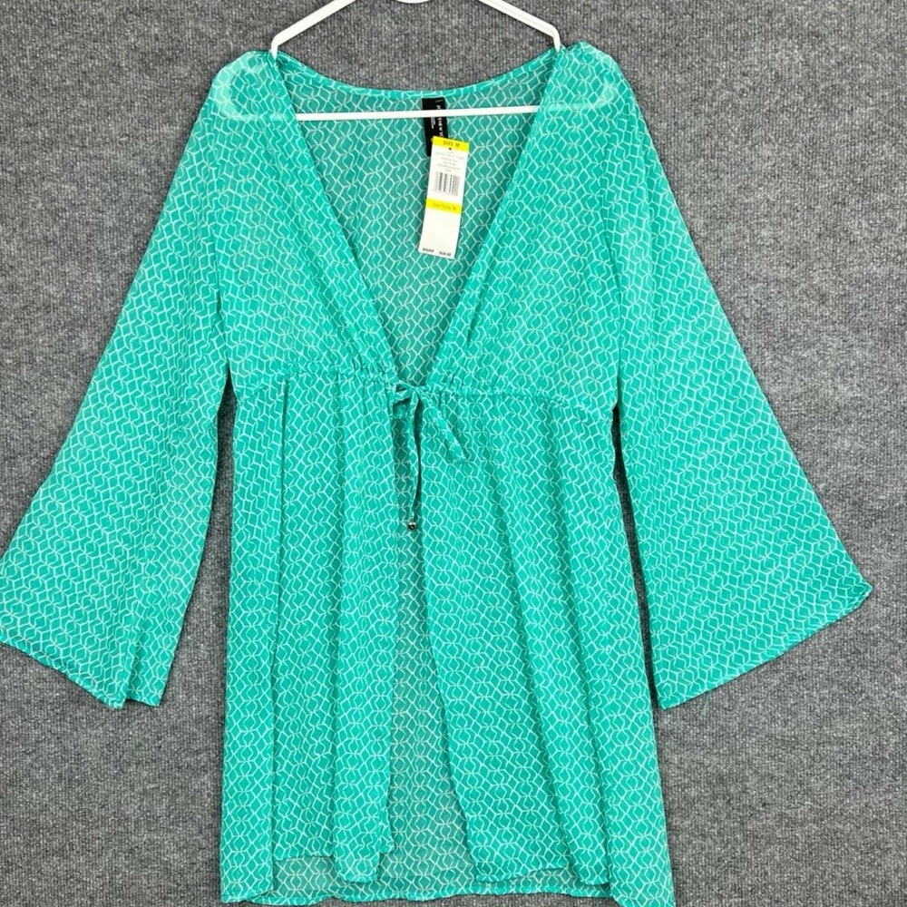 Jones New York Teal Swim Coverup Size Large - Picture 2 of 3